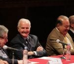 José Emilio Pacheco, Carlos Fuentes, Carlos Slim y Vicente Rojo