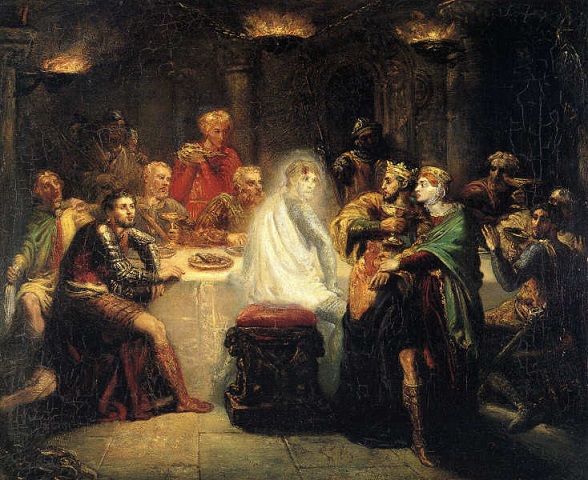 Macbeth viendo el espectro de Banquo, por Théodore Chassériau